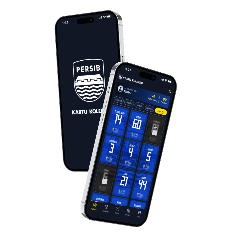 Tampilan koleksi digital di aplikasi PERSIB